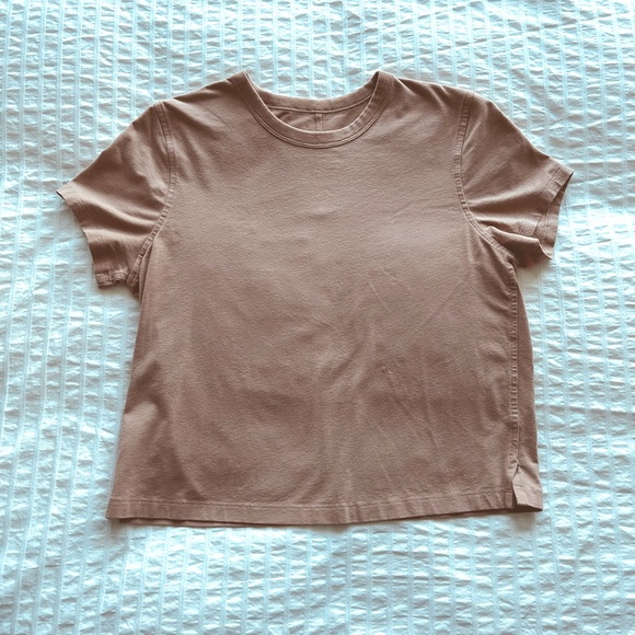 Lululemon Classic-Fit Cotton-Blend T-Shirt - Pink Clay - Sz 4 - EUC - Picture 6 of 6